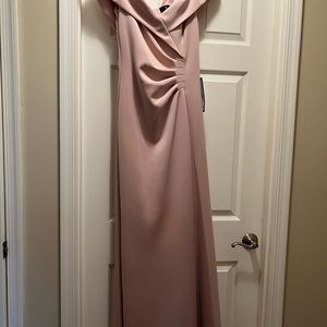 Mother of the Bride off the shoulder gown